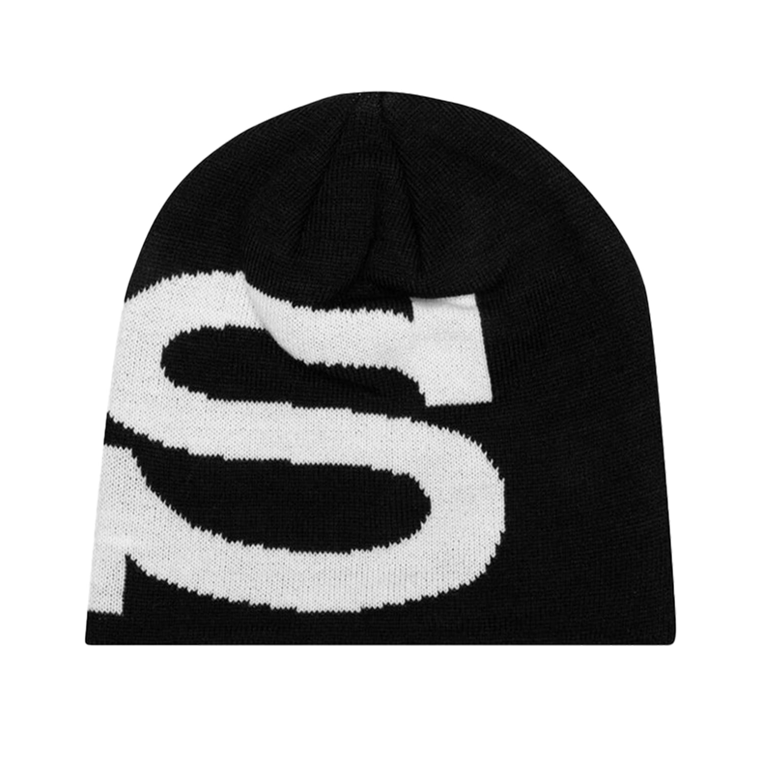 S STUSSY BLACK BEANIE